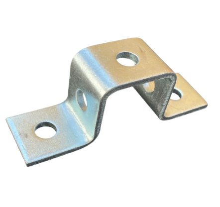 Galvanized U Shaped Strut Connector Bracket - 5 Hole